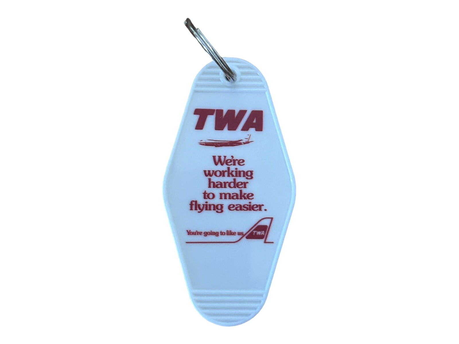 Retro TWA Airlines inspired Key Tag
