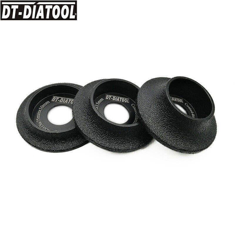 1pc 3"/75mm Diamond Grinding Wheel Demi-bullnose Edge Profile 10 / 15 / 20mm