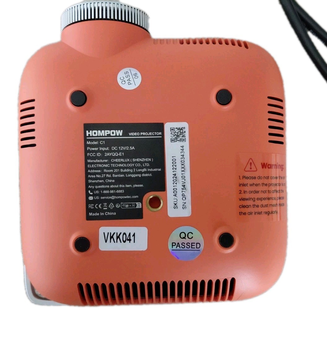 Hompow C1 Mini Projector Remote & HDMI