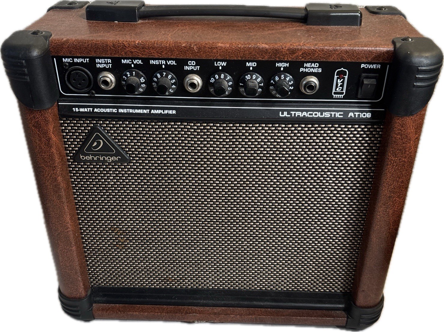 Behringer Ultracoustic AT108 15W Power Amplifier Amp Speaker Brown WORKS EUC