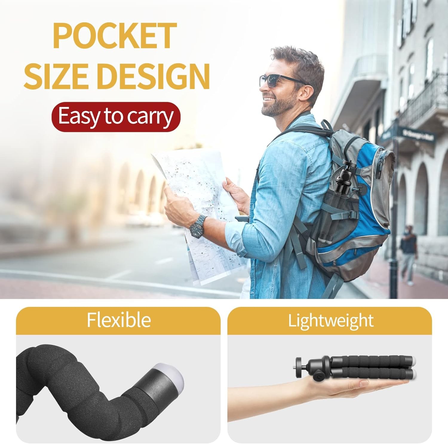 Flexible Small Octopus Tripod Bluetooth Remote Stand Rotating Phone Holder