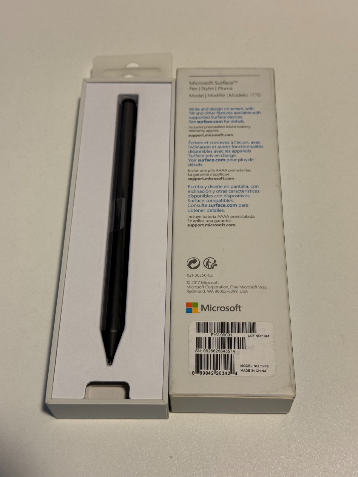 BRAND NEW Microsoft Surface Pen Stylet - Black Model 1776