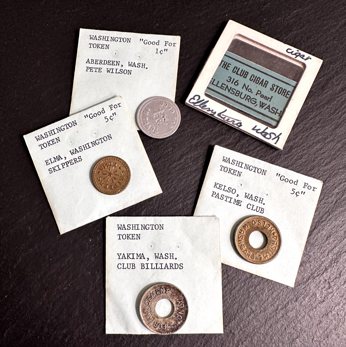 VINTAGE WA WASHINGTON STATE TRADE TOKENS, TICKET B698