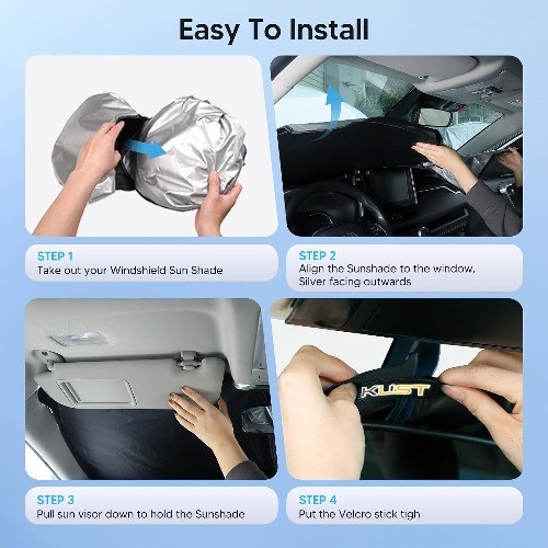 Custom Fit Windshield Sun Shade for 2011 2012 2013 2014 2015 2016 2017 Accessori