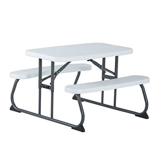 Kid's White Picnic Table