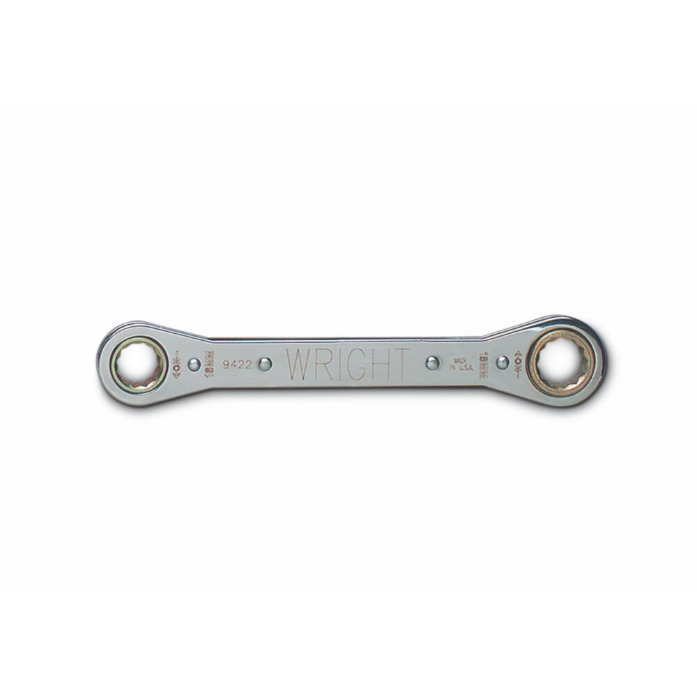 Wright 9418 Ratcheting Box End Wrench Chrome Finish 12-Pt Metric 11mm x 12mm