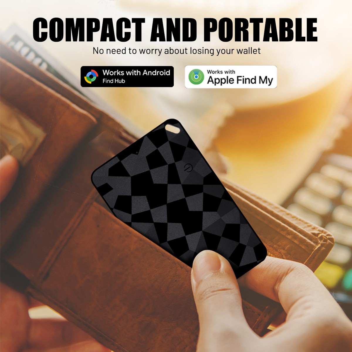 Smart Wallet Tracker Card Wireless GPS Finder for iPhone Find My App / Android `