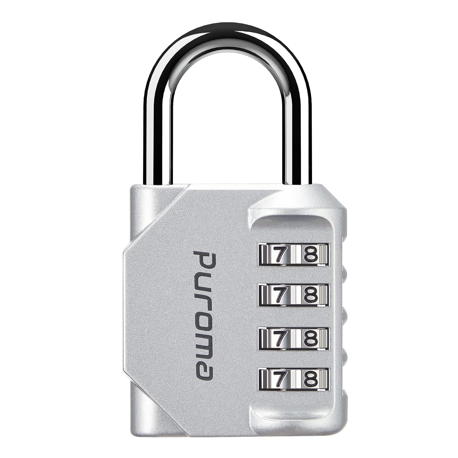 1pc Combination Lock Resettable 4 Digit Padlock with Combination Waterproof and