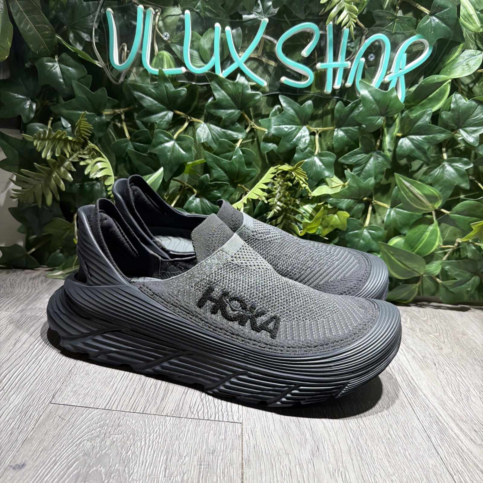 Hoka Unisex Restore TC Black Slip-On Shoes Mens 15 Recovery Athleisure