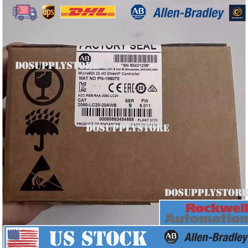 NEW Allen Bradley 2080-LC20-20AWB Micro820 20 I/O ENet/IP Controller