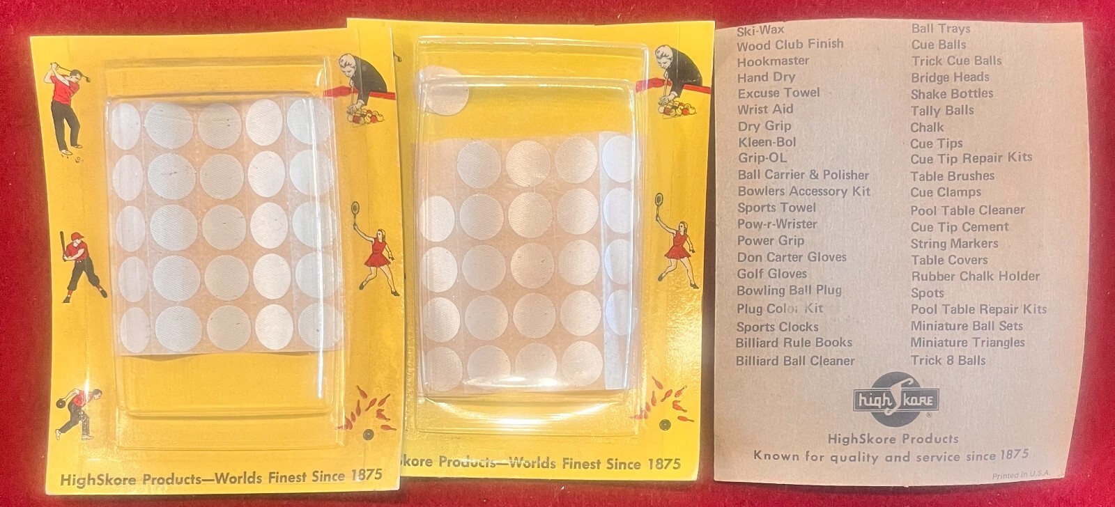 3 pack of 25 pool table spots -easy to apply/durable/good quality-enhance gaming