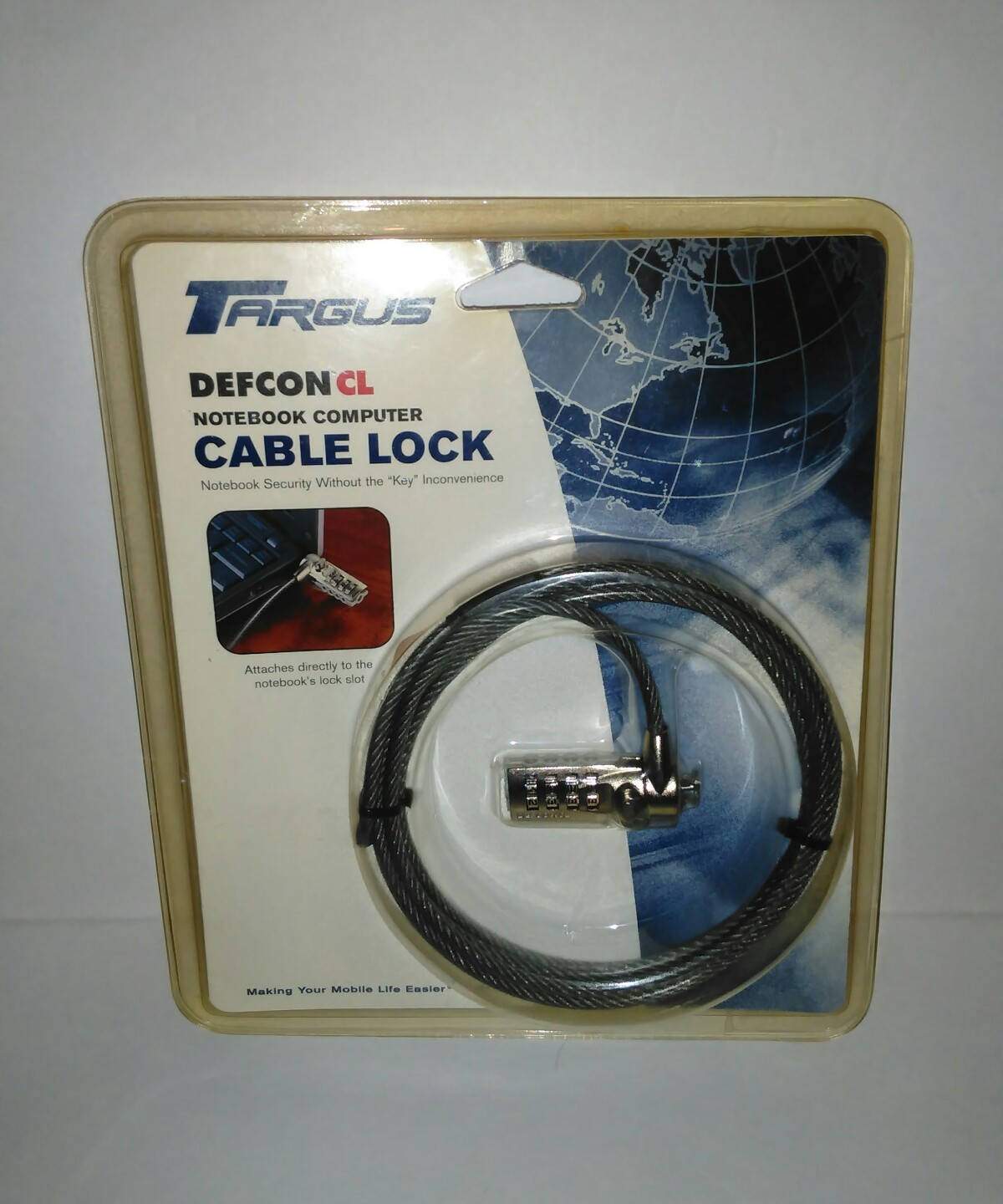 Targus Defcon CL Notebook Computer Cable Lock New In Original Packaging