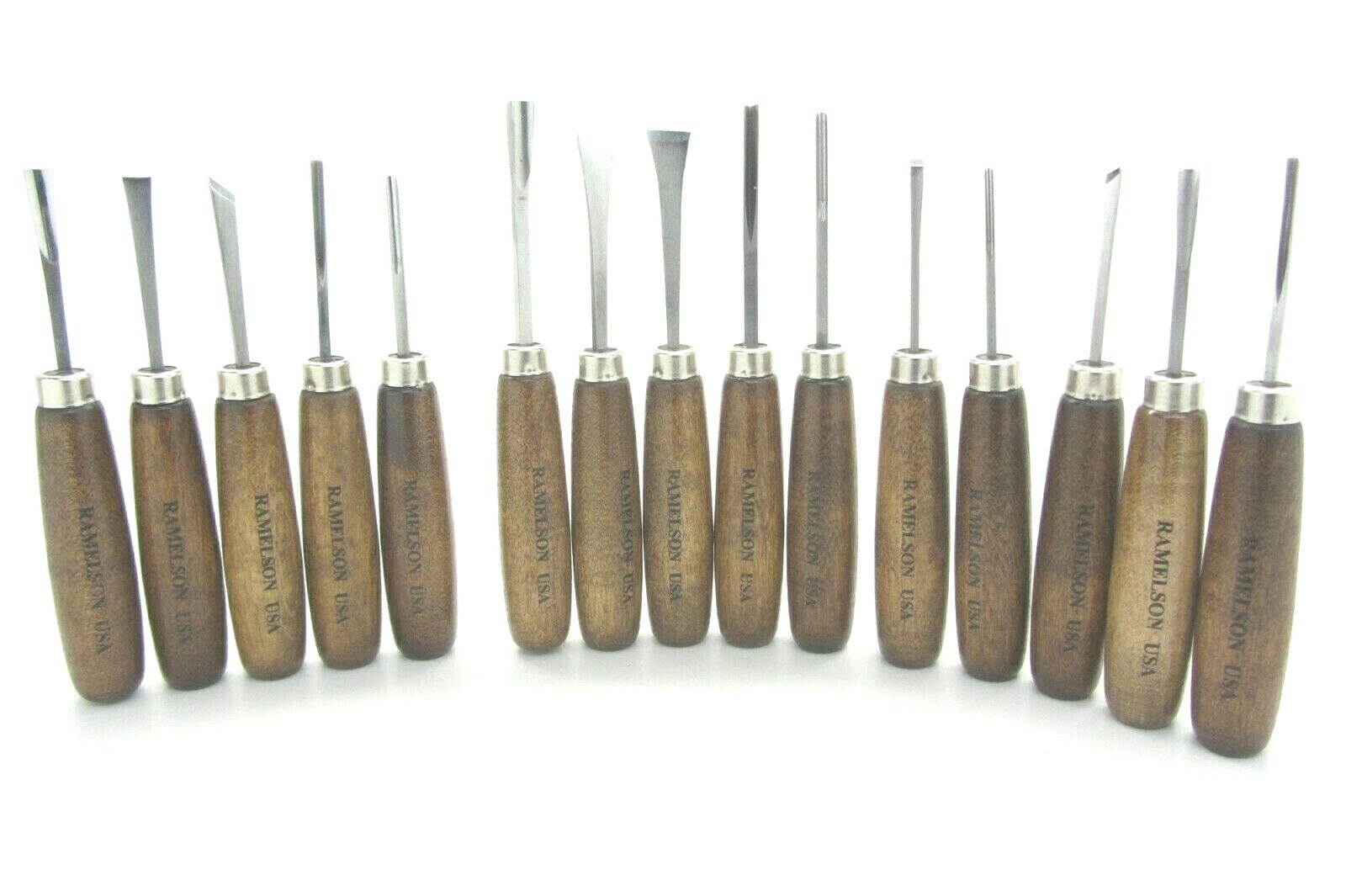 15pc Woodcarving Gunsmith Tools Gouge Parting Mini RAMELSON USA 106 106R 106M