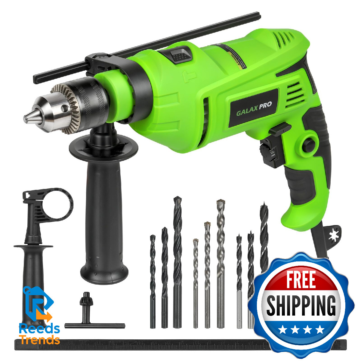 GALAX PRO 7Amp 850W 2-in-1 Hammer Drill, 0-3000 RPM, 13 mm Metal Chuck, 360° Adj