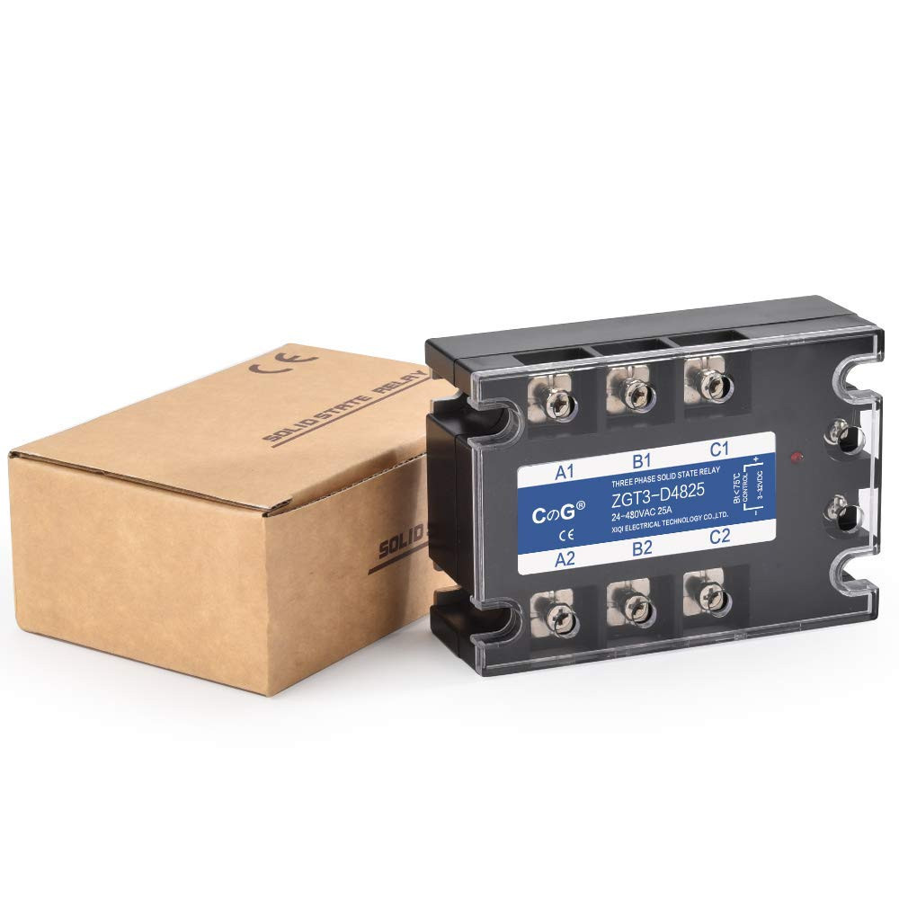 3 Phase Solid State Relay SSR-25DA DC to AC Input 3-32VDC to Output 24-480VAC 25