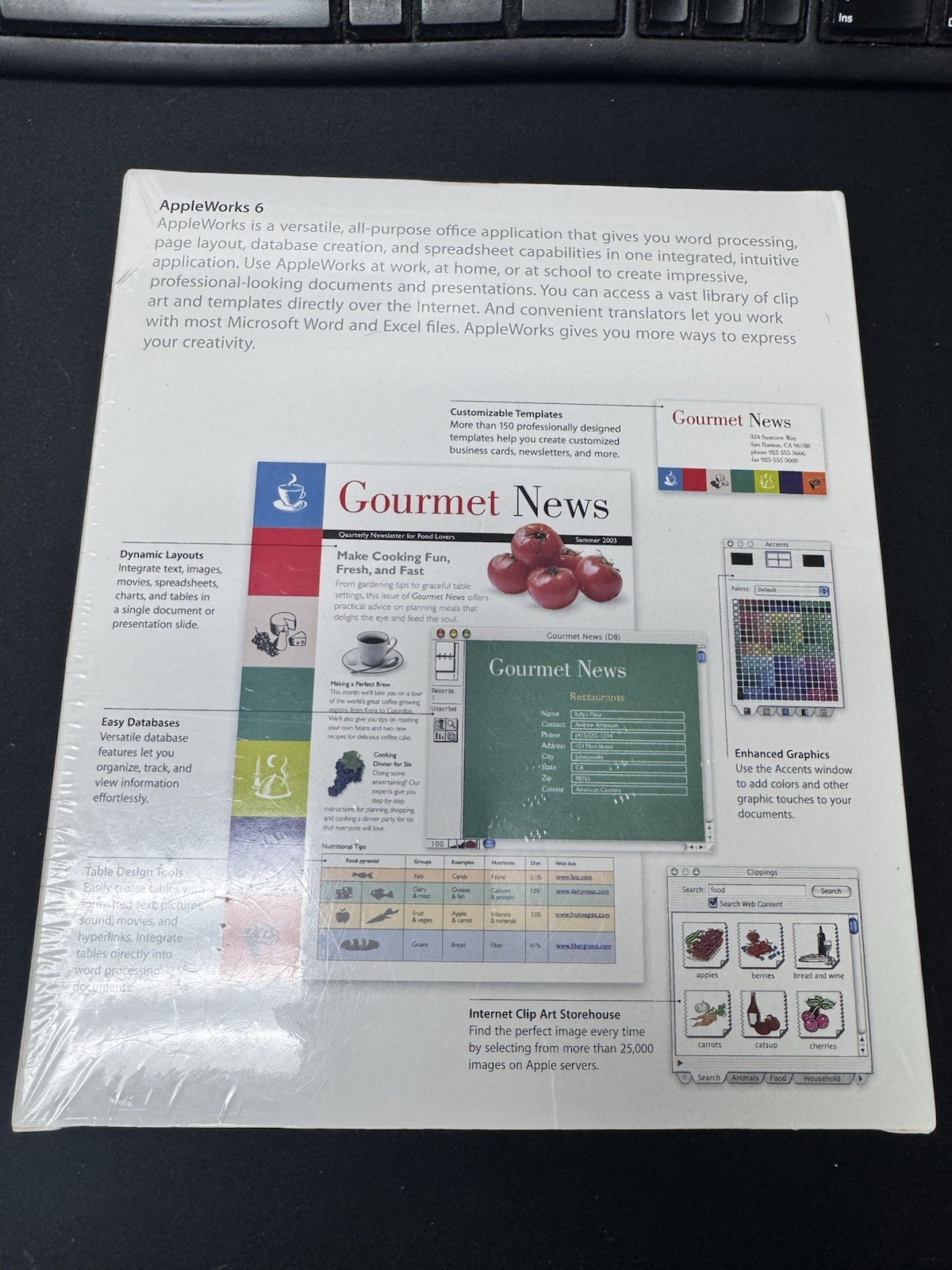 Apple Works 6 Version 6.2 (M9057Z/A) Read/Write Microsoft Word/Excel New Sealed