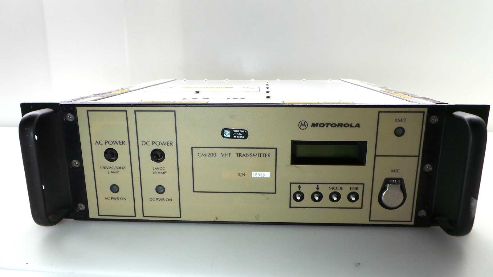 Motorola CM-200 VHF Radio Transmitter - For Parts or Repair only