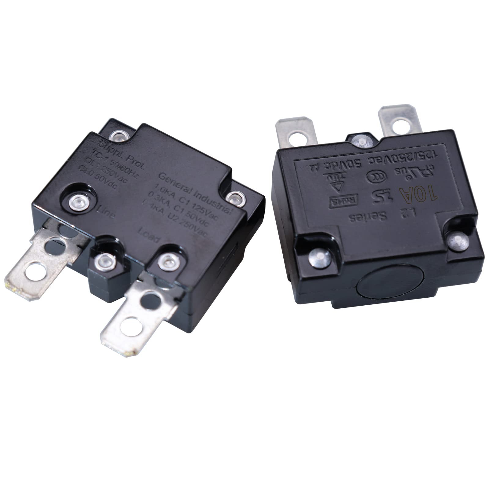 2Pcs 10A Automatic Thermal Circuit Breaker Thermal Overload Protector 10Amp L...