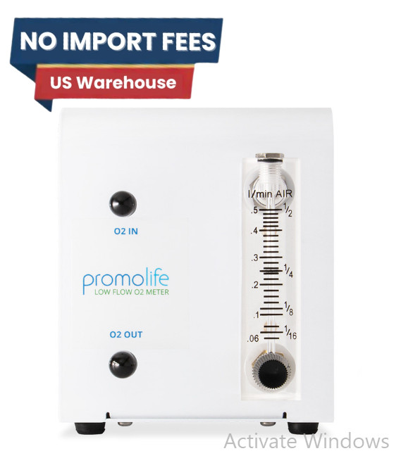 Promolife Low Flow Oxygen Regulator Meter for Ozone Therapy 1/16–3/4 LPM FS USA