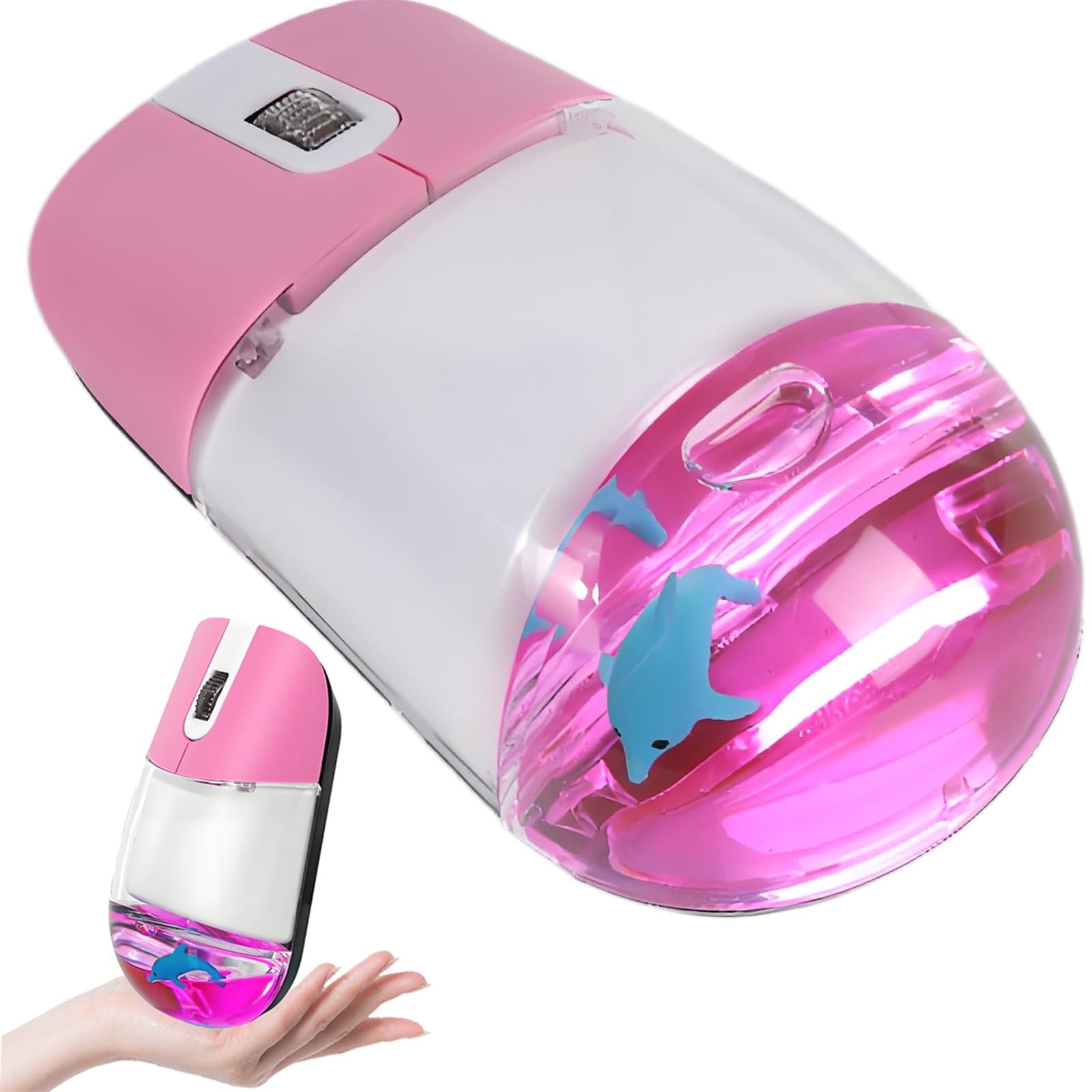Wireless Mouse -Cute Clear Aqua Design, Water Mouse with Optical Precision, S...