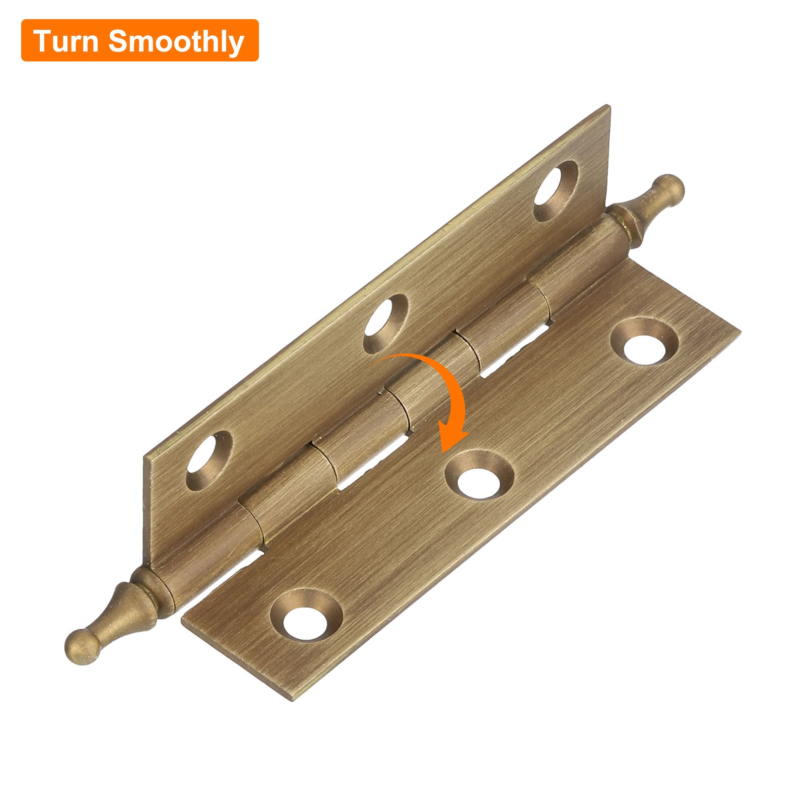 2Pcs 2.9 x 0.91 Inch Door Hinge Solid Brass Hinge with Mounting Screws, Bronze