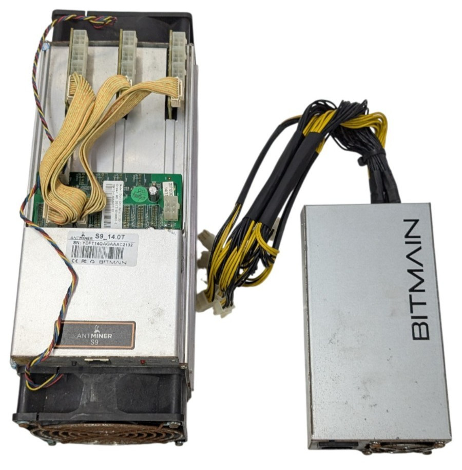 Antminer S9 14.0TH Bitcoin Miner w PSU 1800w 220V