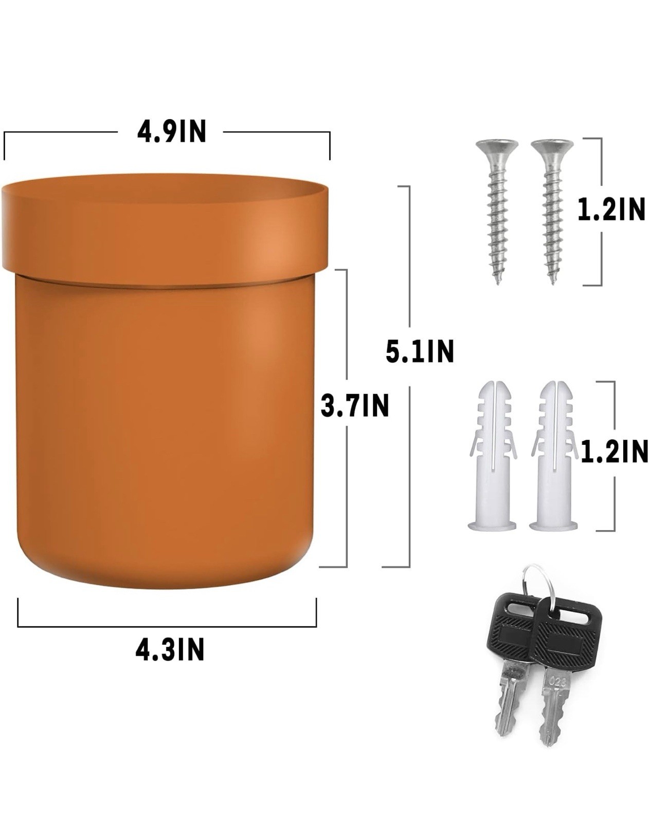 Flower Pot Hidden Safe, Secret Safe Compartment Lock Box-Brown