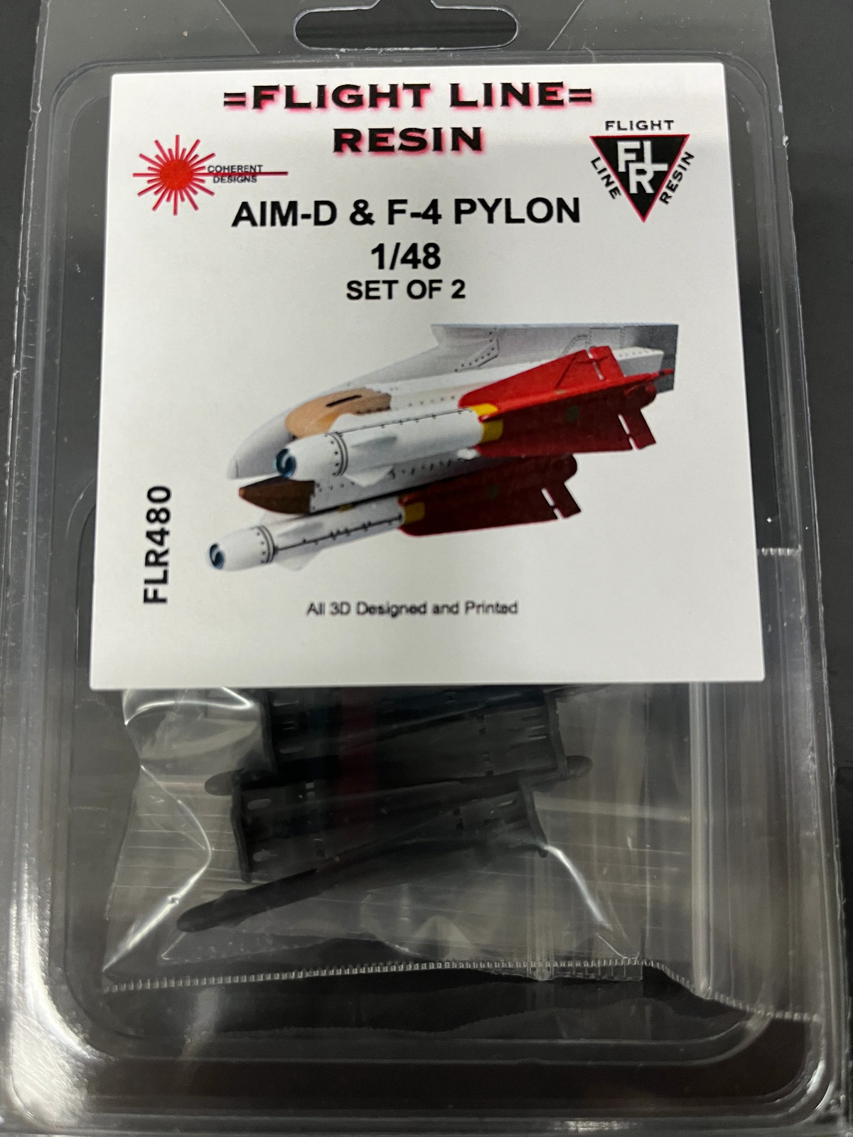 Flight Line Resin FLR480 1/48 AIM-4D & F-4 Phantom Pylon