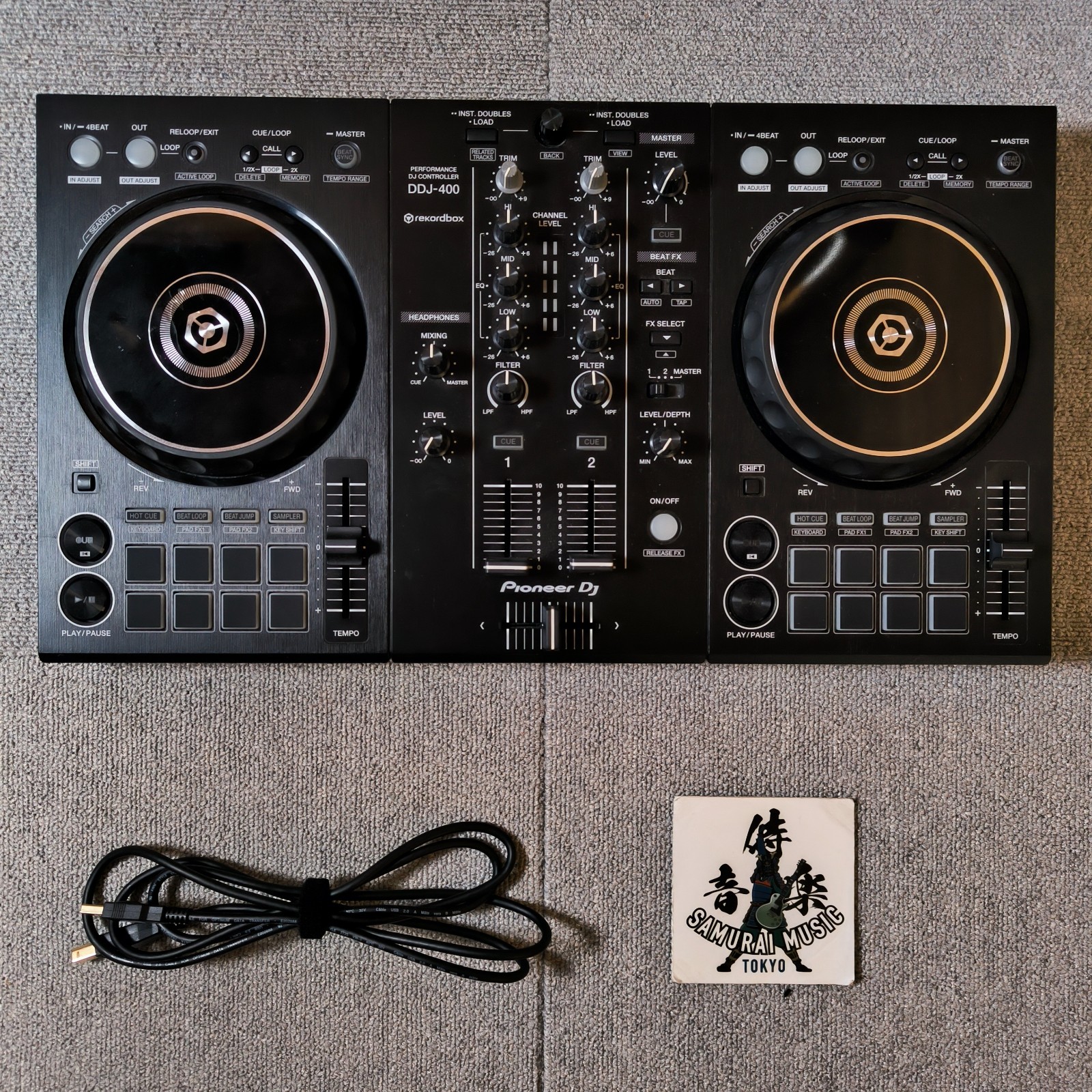 Pioneer DDJ-400 DDJ400 2-Channel 2ch DJ Controller w/License Key & Cable JP #2