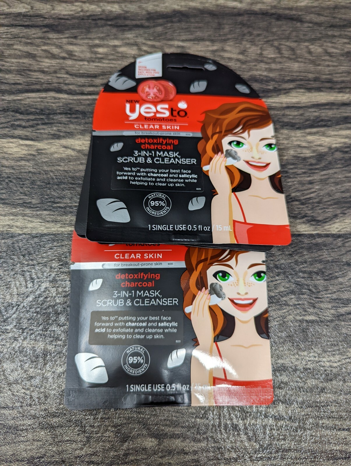 6 Pack Yes To Tomatoes Detoxifying Charcoal DIY Powder to Clay Face Masks