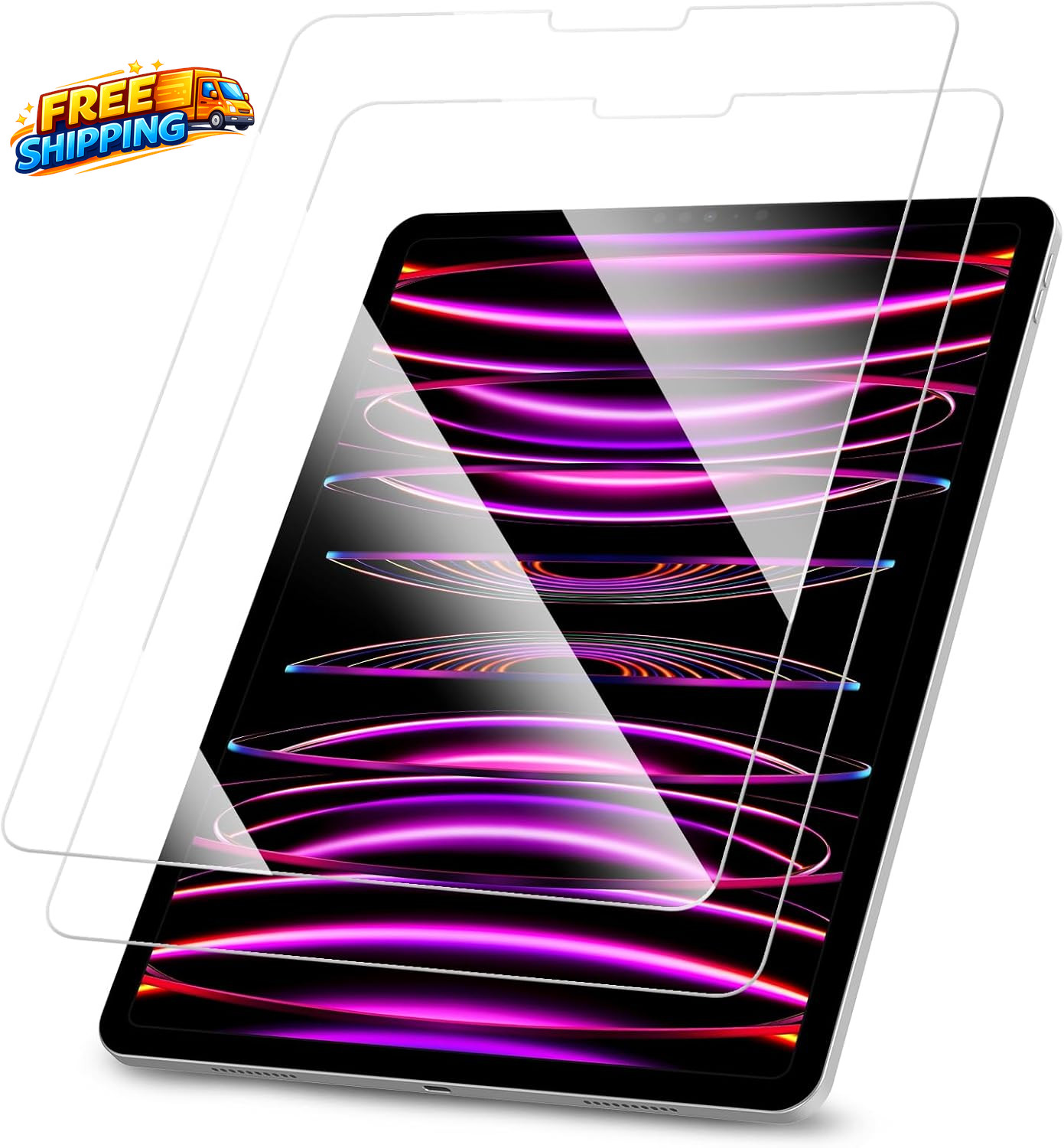 2-Pack Tempered Glass Screen Protector for Ipad Pro 12.9-Inch 6Th / 5Th / 4Th