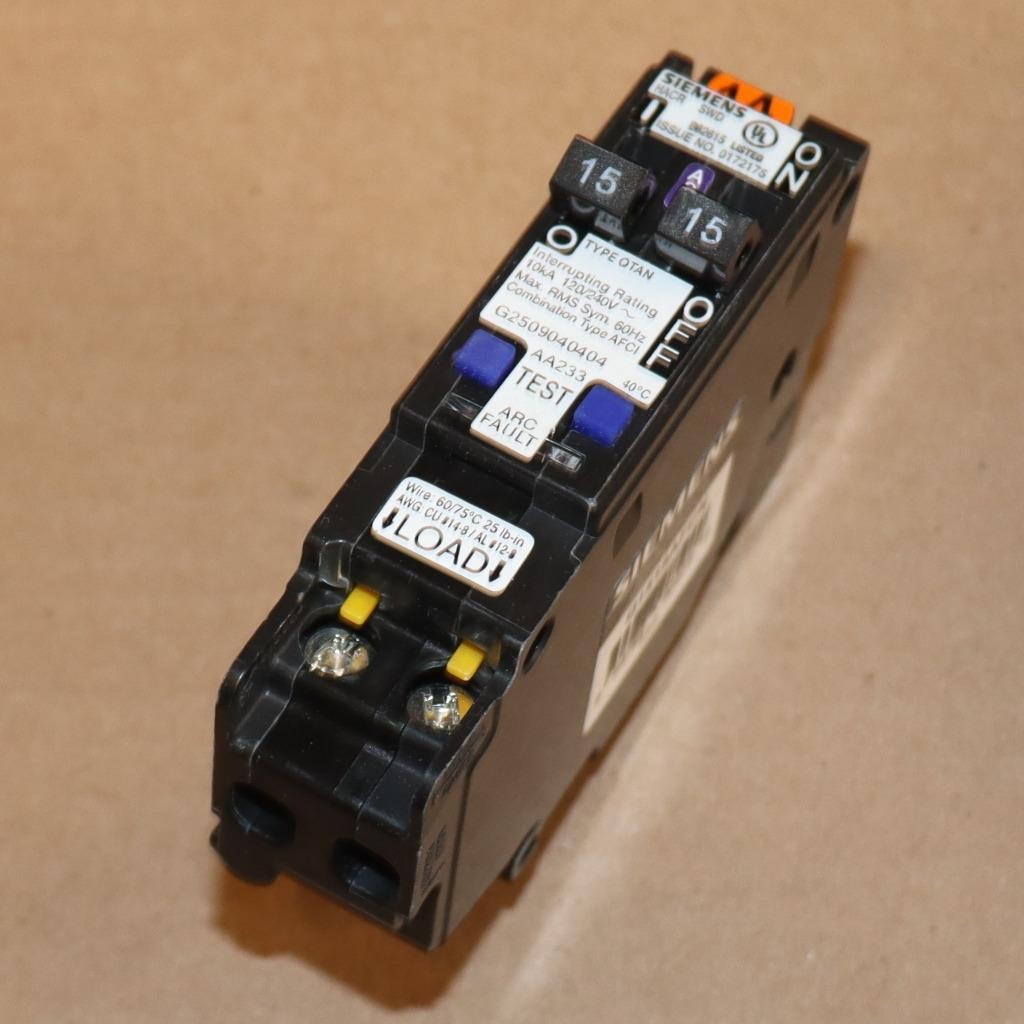 One Siemens Q1515AFCN Tandem 1 Pole 15 Amp Arc Fault AFCI AFI Breaker OG#'s