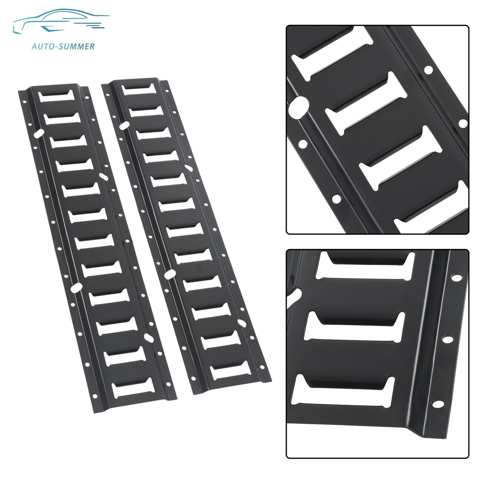 2' E Track Tie Down Enclosed Trailer 6 Pack Secure Cargo Heavy Loads Black New