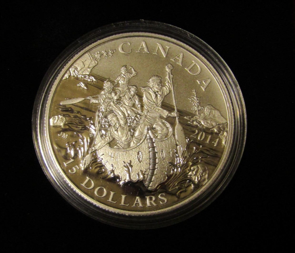 2014 CANADA SILVER $15 DOLLAR..EXPLORING CANADA - THE VOYAGEURS..PROOF