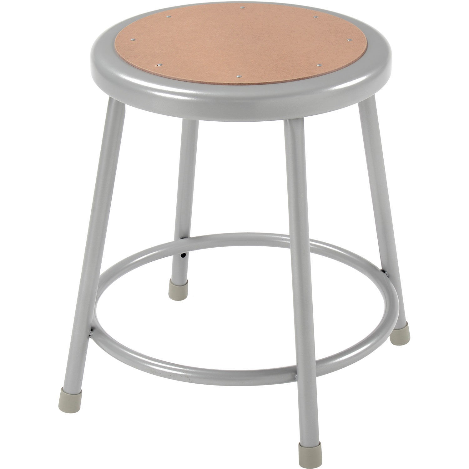 18" Hardboard Work Stool Backless Gray Armless Backless 2/Pk