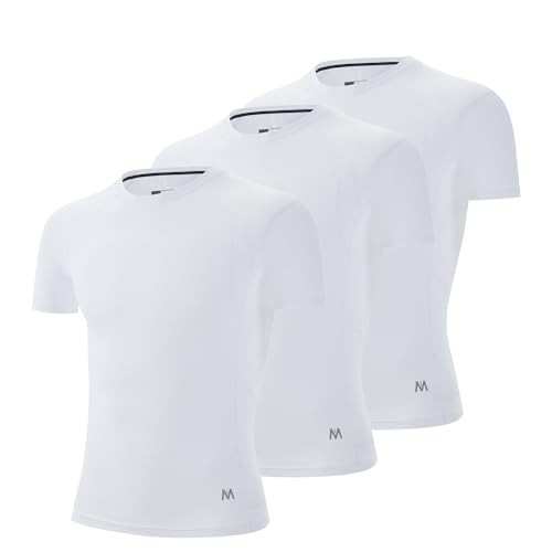 MagnaMan Men's Compression Shirts 3 - Pack: Medium, White / /