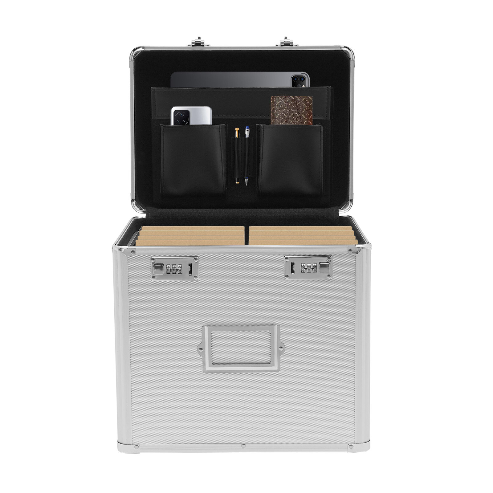 Fireproof Document Box with Lock File Storage Organizer Box Waterproof Safe Box