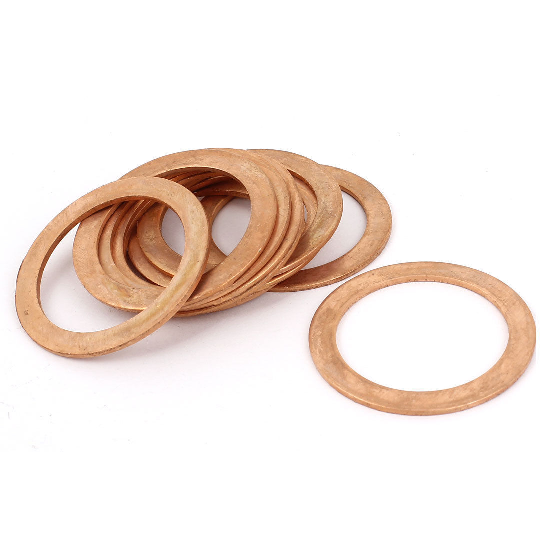 10Pcs 30mm x 40mm x 1.5mm Metric Ring Shape Copper Flat Washer
