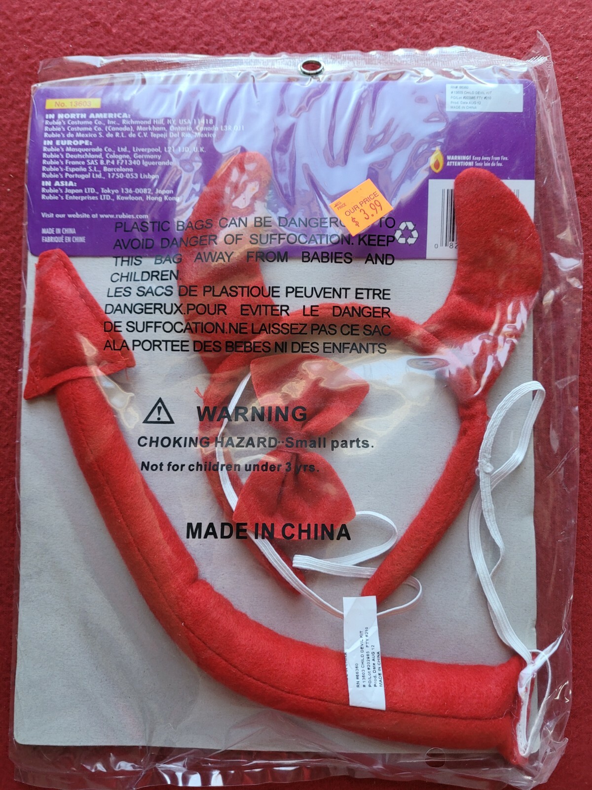 Children's Costume Devil Accessory Kit Rubies Halloween