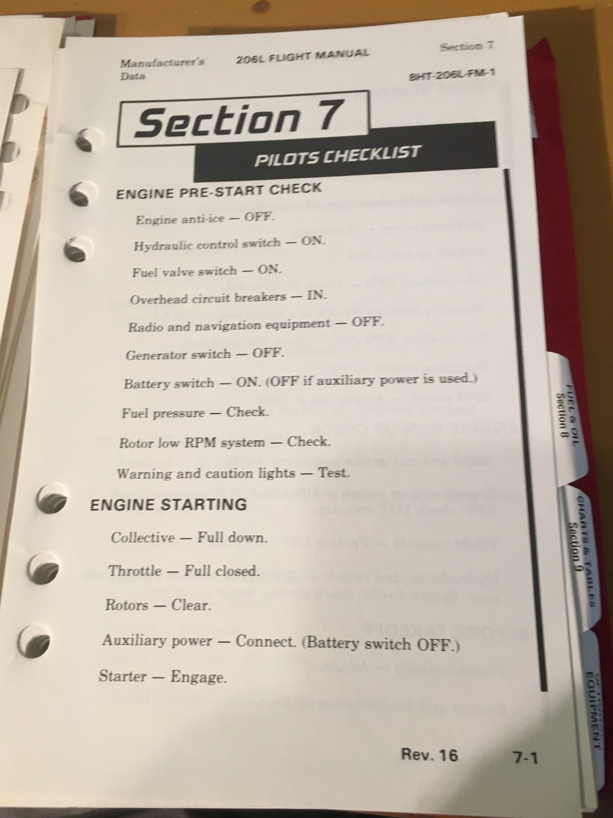Bell 206L Long Ranger Pilot's Flight Manual