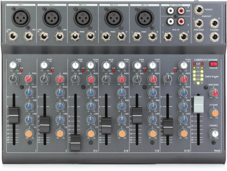 Behringer Xenyx X1003B Premium Analog Mixer with 5 Mic Preamps and Optional