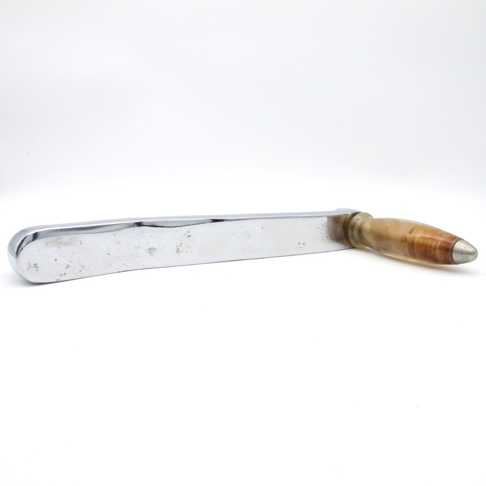 Barlow 11" Chrome Over Bronze NON Locking Winch Acrylic Handle Good Condition