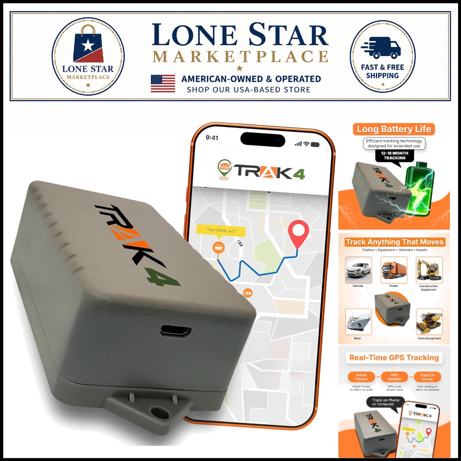 Essential GPS Tracker for Vehicles & Equipment - Anti-theft, Global Coverage