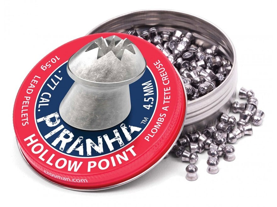 Crosman Piranha Premier Hollow Point Air Gun Pellets 177 Caliber 10.5 Grain