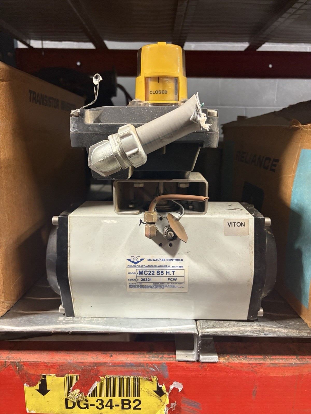 Milwaukee Controls MC22 S5 H.T Pneumatic Valve Actuator WESTLOCK 2007XN-BY-E03