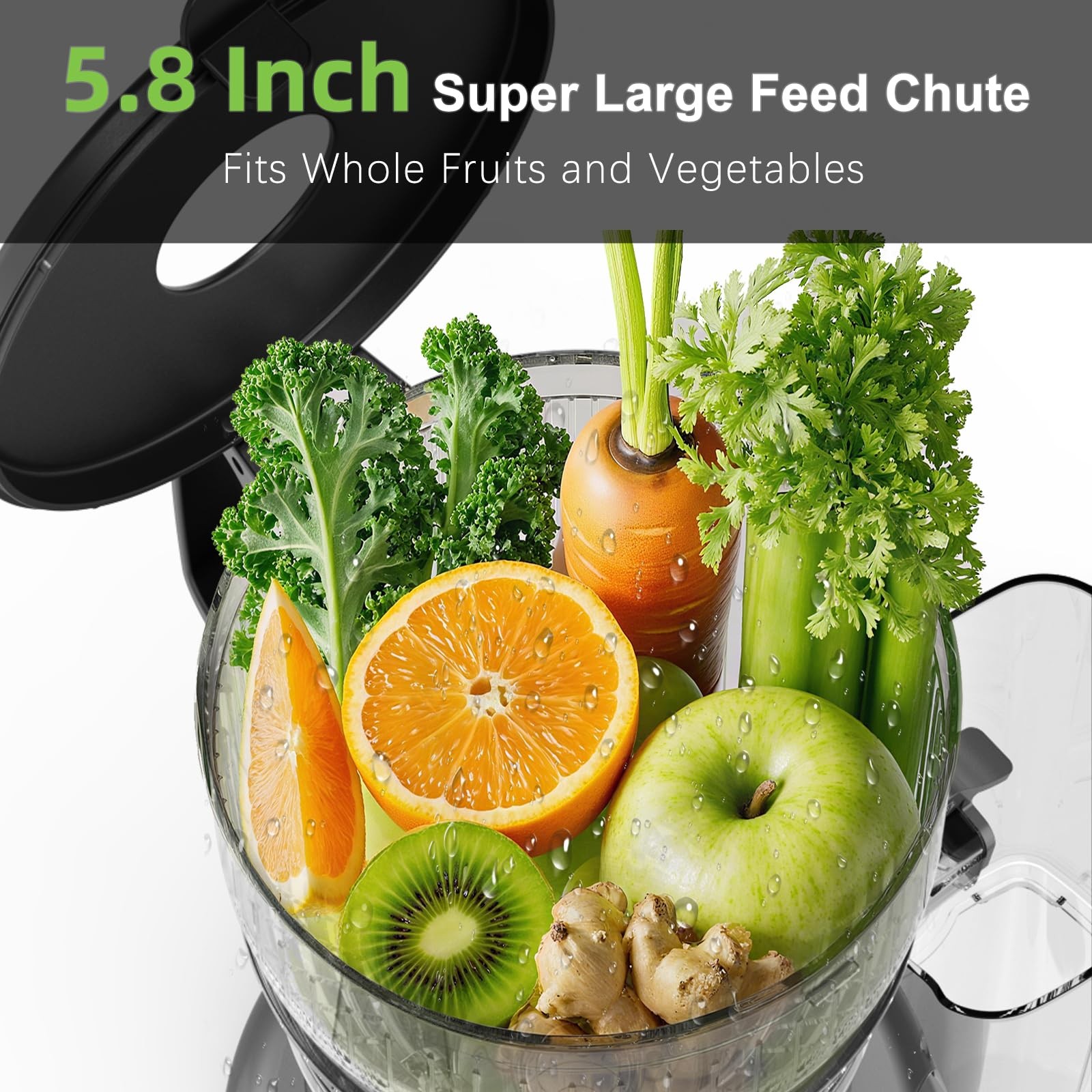 Ckemu Cold Press 5.8 Extra-Wide Feed Max Nutrient Masticating For Whole
