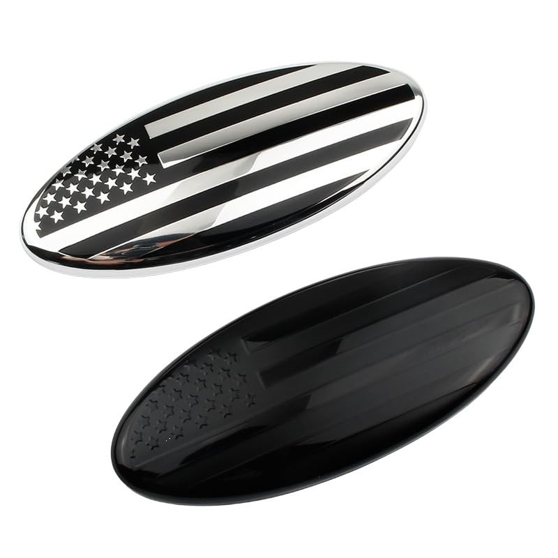 2 Pack Compatible for 2004-2014 F150 Front Grille Rear Tailgate black 2 Pack