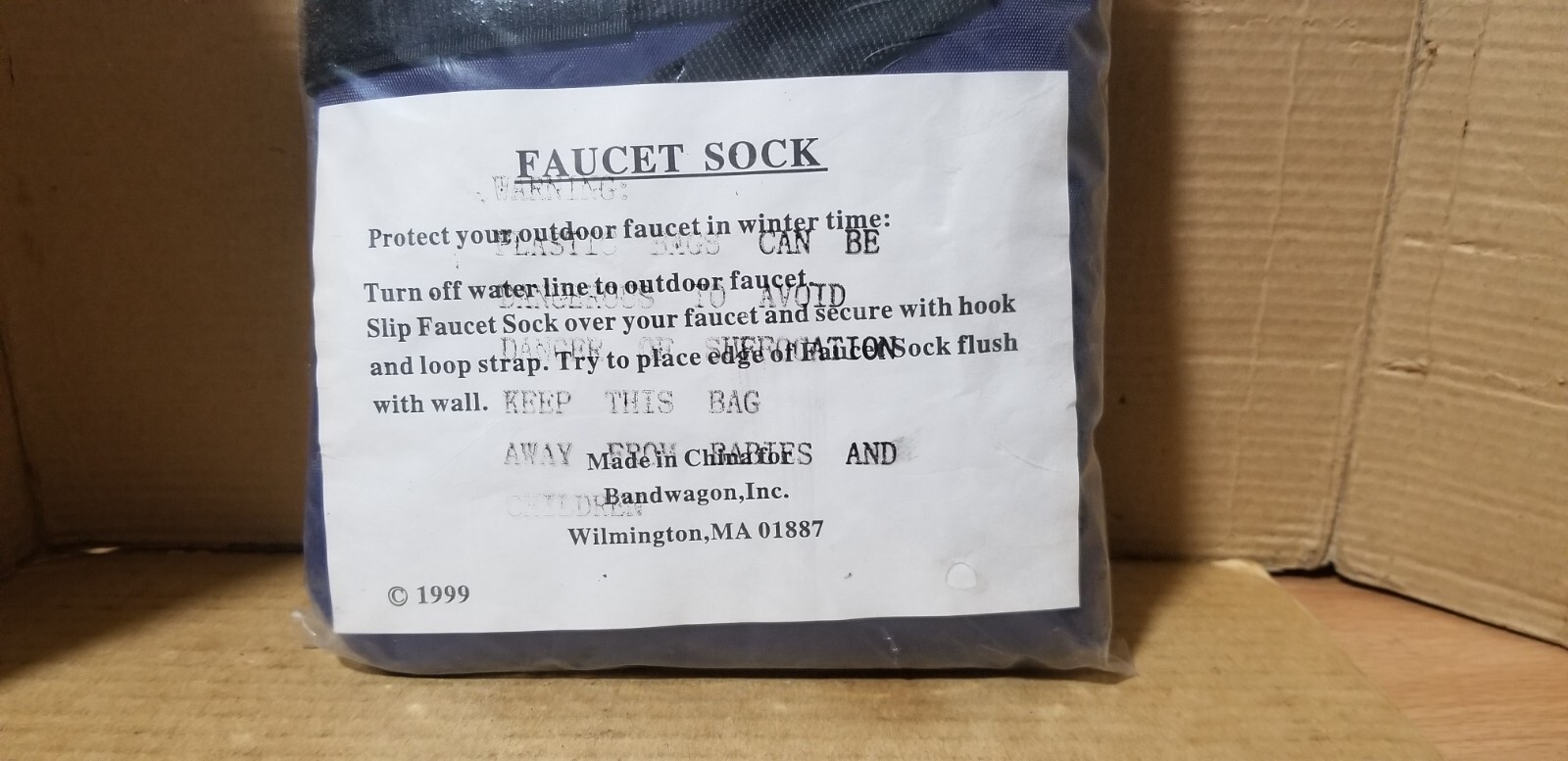 Faucet Sock Insulated Bag K2360 , New sealed