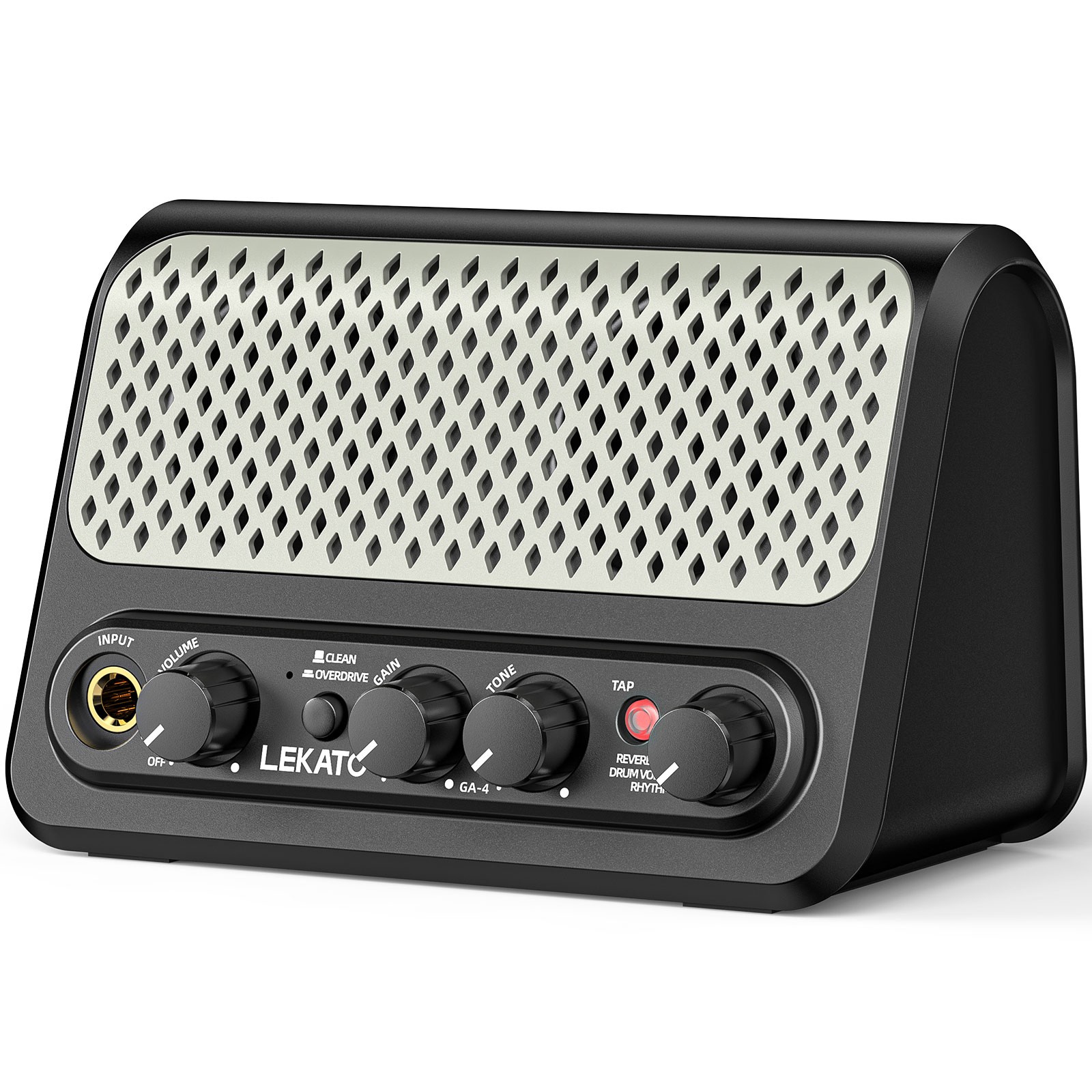 LEKATO GA-4 10W Electric Guitar Amplifier Drum Volume & Pattern Practice Amp