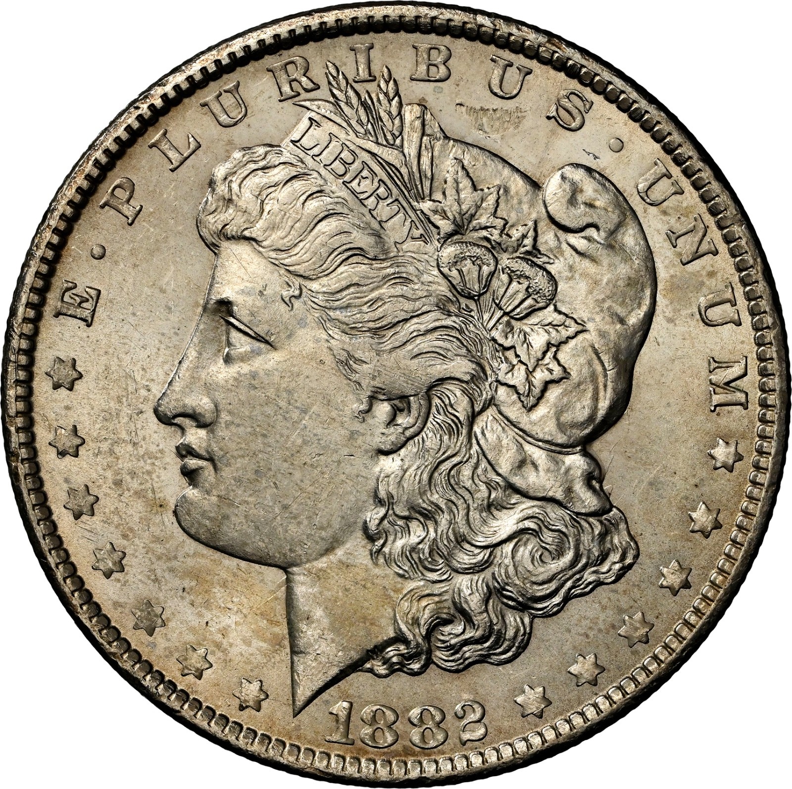 1882-CC Morgan Silver Dollar NGC MS62 Carson City Bright Luster